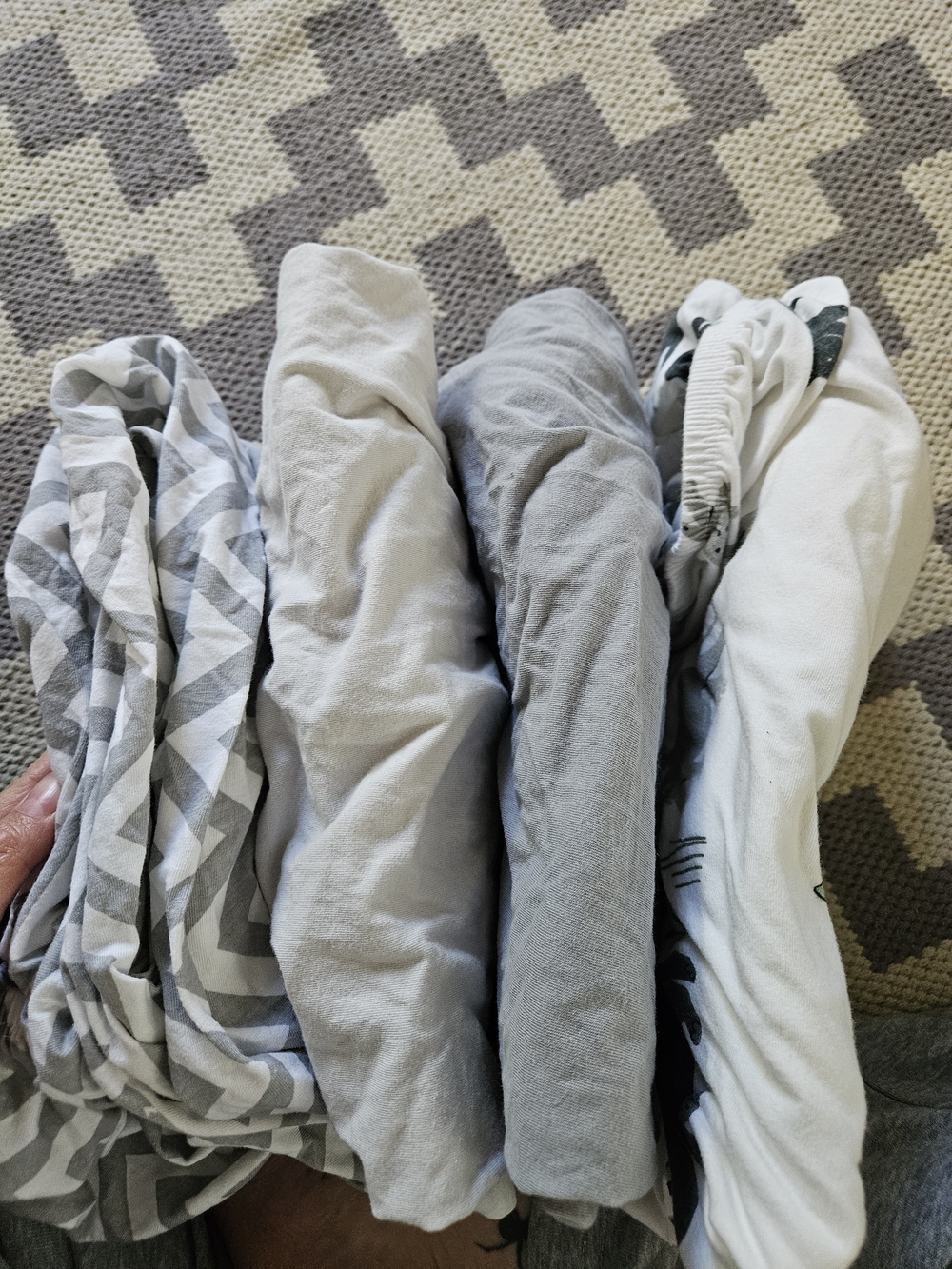 Bundle Of 4 Cloud Island Play Yard Sheets - 4 Total Sheets